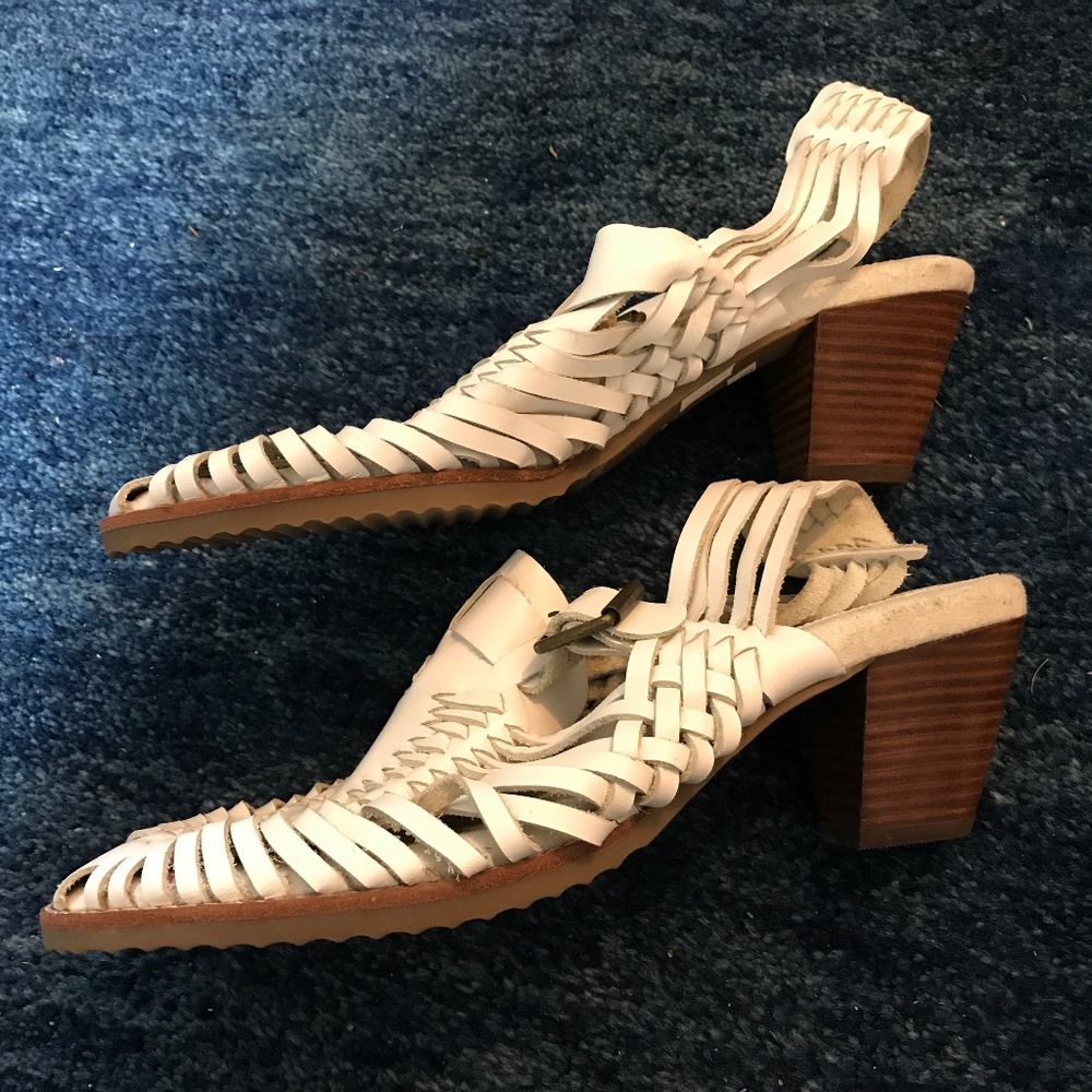 Bass White Woven Women's Sandals - Picture 3 of 8